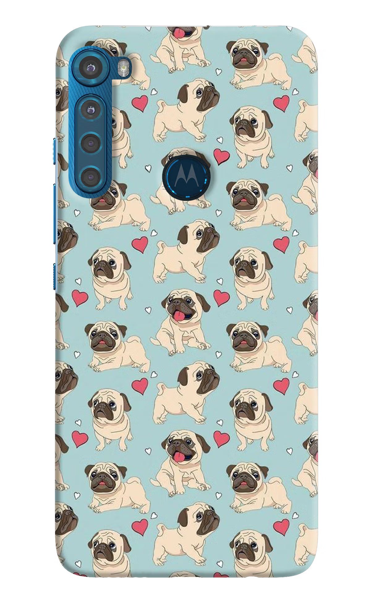 Pug Dog Motorola One Fusion Plus Hard Case Back Cover by Casekaro