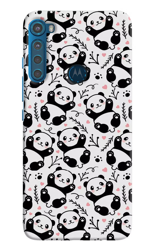 Cute Panda Motorola One Fusion Plus Hard Case Back Cover by Casekaro