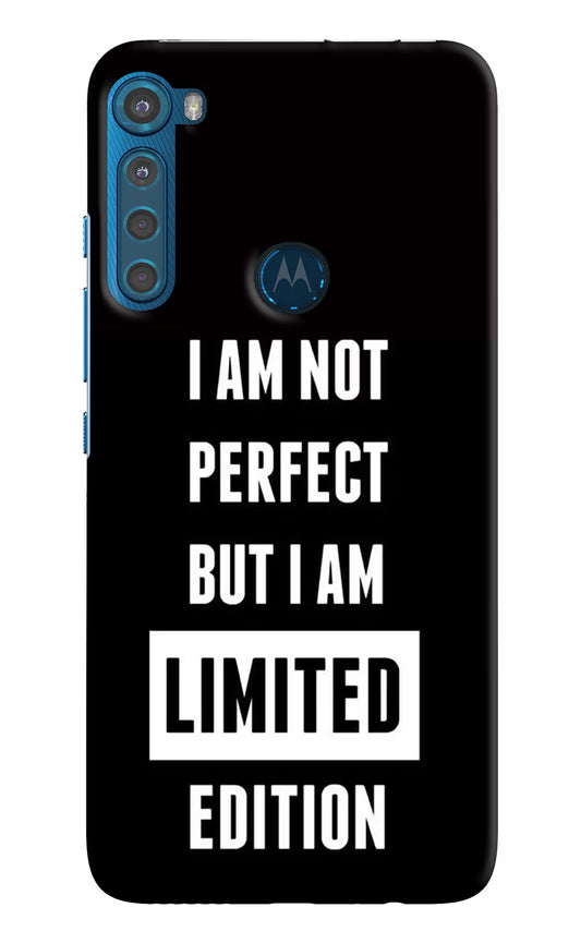 I Am Not Perfect But I Am Limited Edition Motorola One Fusion Plus Hard Case Back Cover by Casekaro