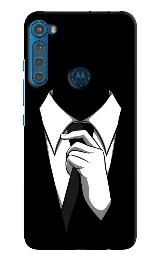 Black Tie Motorola One Fusion Plus Hard Case Back Cover by Casekaro