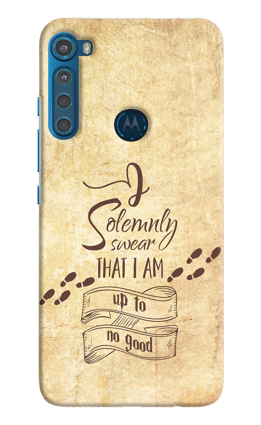 I Solemnly swear that i up to no good Motorola One Fusion Plus Hard Case Back Cover by Casekaro