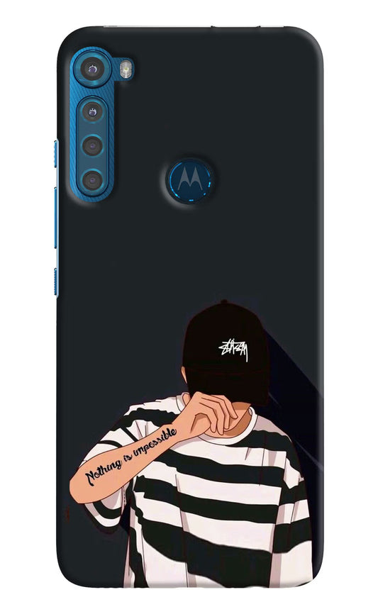 Aesthetic Boy Motorola One Fusion Plus Hard Case Back Cover by Casekaro