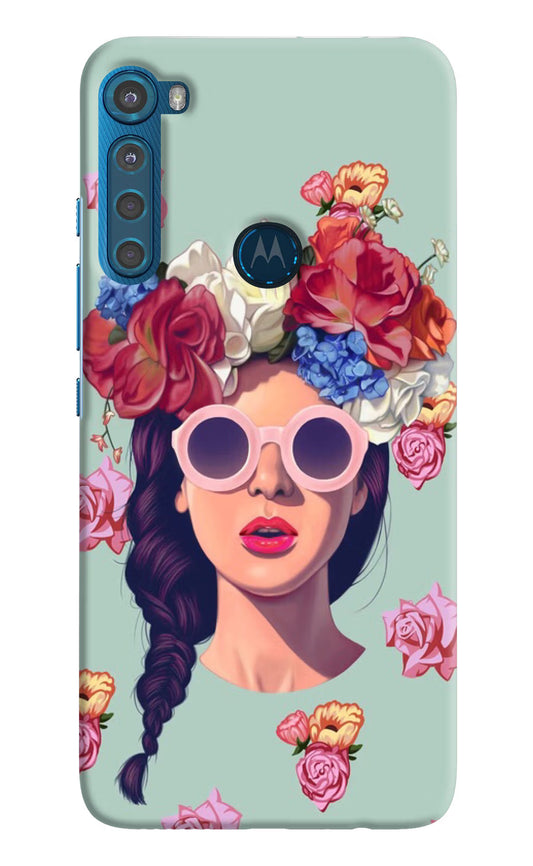 Pretty Girl Motorola One Fusion Plus Hard Case Back Cover by Casekaro