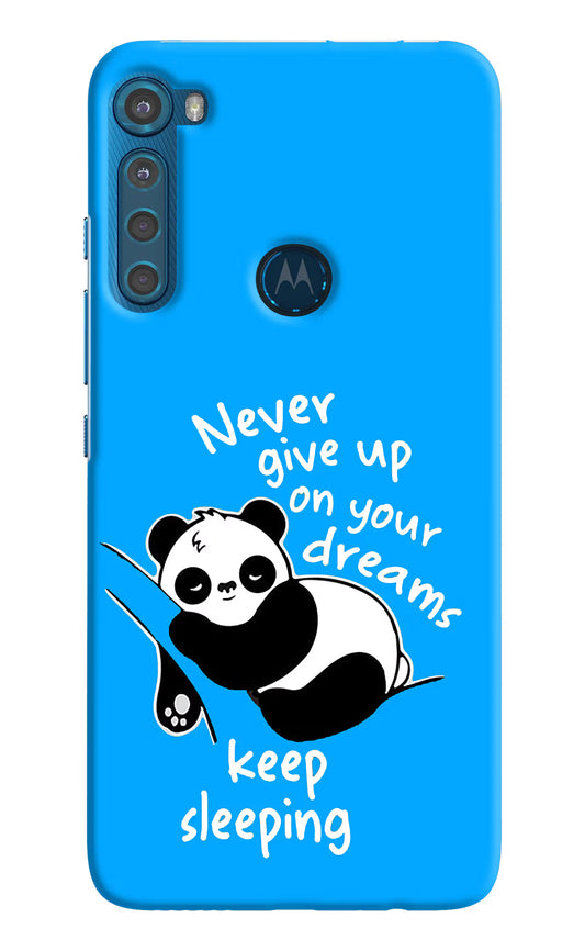Keep Sleeping Motorola One Fusion Plus Hard Case Back Cover by Casekaro