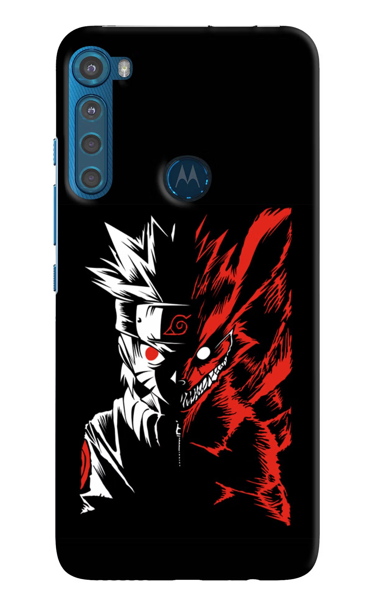 Naruto Two Face Motorola One Fusion Plus Hard Case Back Cover by Casekaro