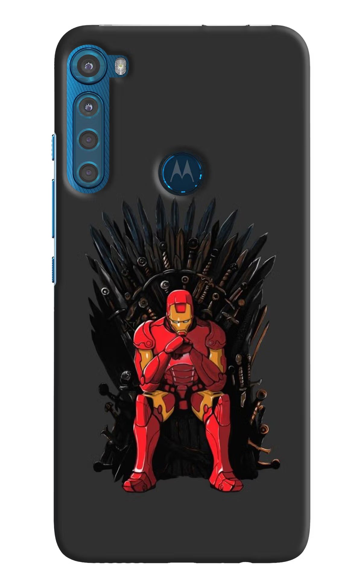 Ironman Throne Motorola One Fusion Plus Hard Case Back Cover by Casekaro