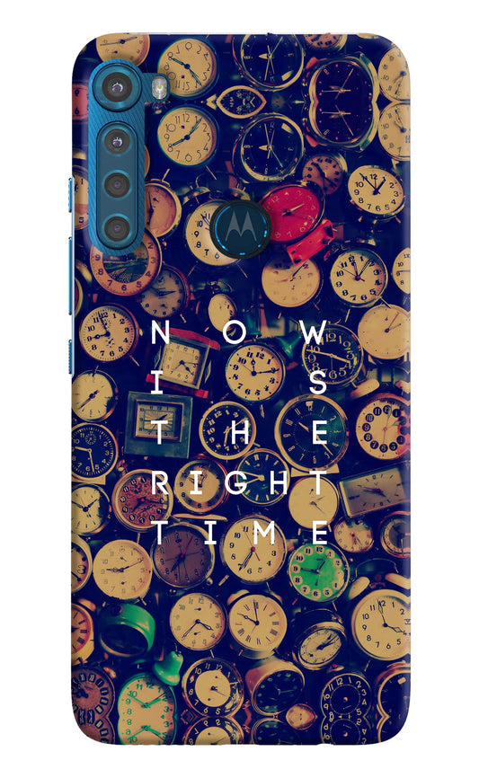 Now is the Right Time Quote Motorola One Fusion Plus Hard Case Back Cover by Casekaro