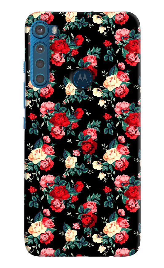 Rose Pattern Motorola One Fusion Plus Hard Case Back Cover by Casekaro