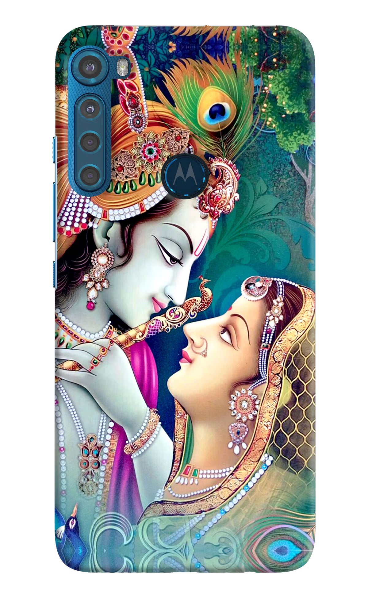 Lord Radha Krishna Motorola One Fusion Plus Hard Case Back Cover by Casekaro