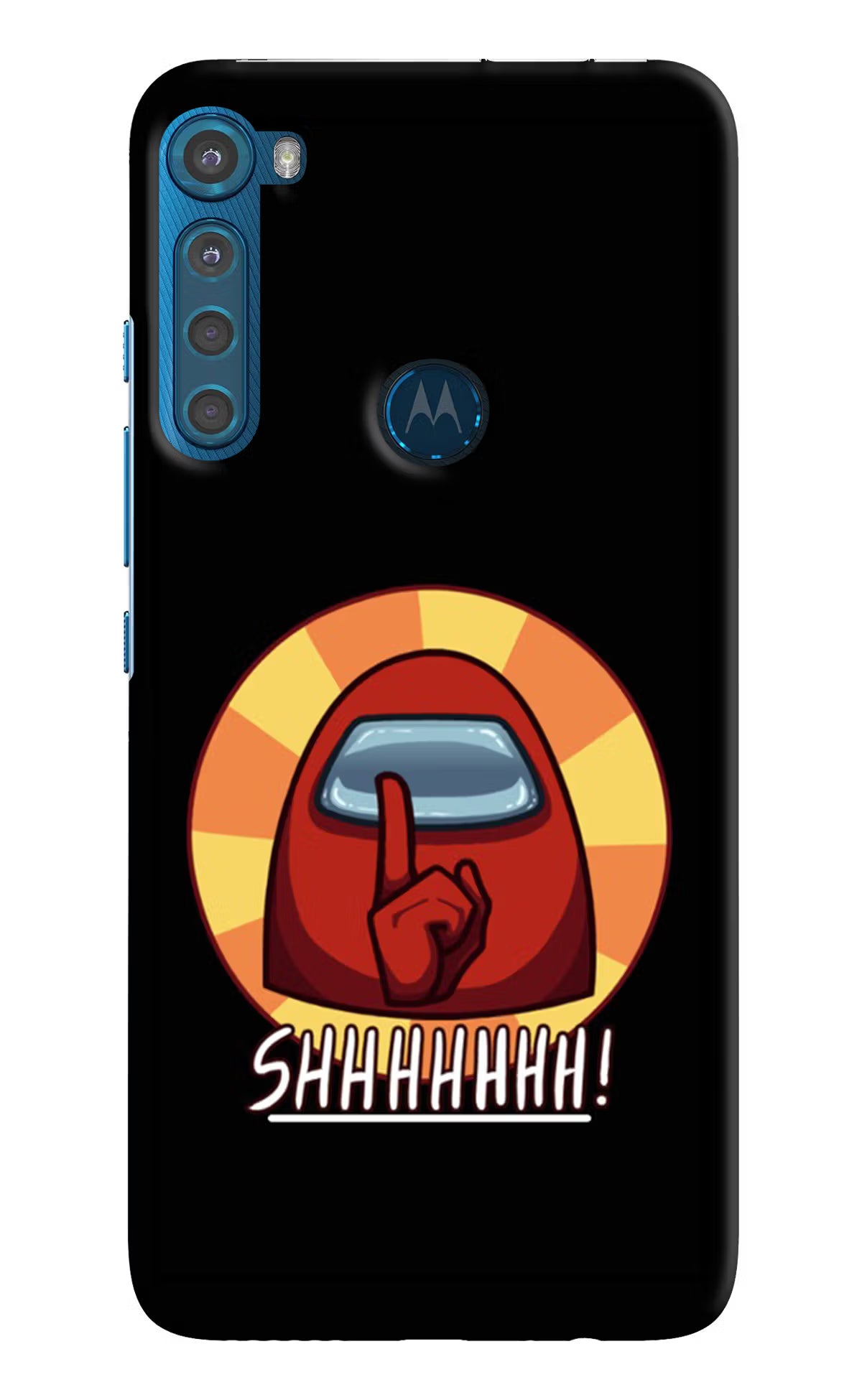 Among Us Shhh! Motorola One Fusion Plus Hard Case Back Cover by Casekaro