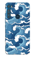 Blue Waves Motorola One Fusion Plus Hard Case Back Cover by Casekaro