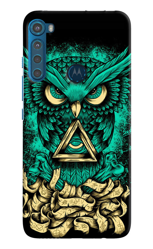 Green Owl Motorola One Fusion Plus Hard Case Back Cover by Casekaro