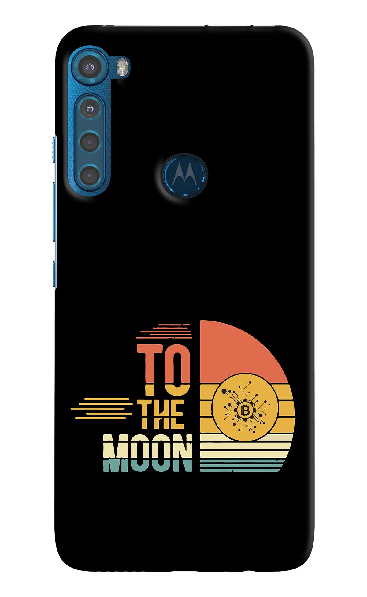 To the Moon Motorola One Fusion Plus Hard Case Back Cover by Casekaro