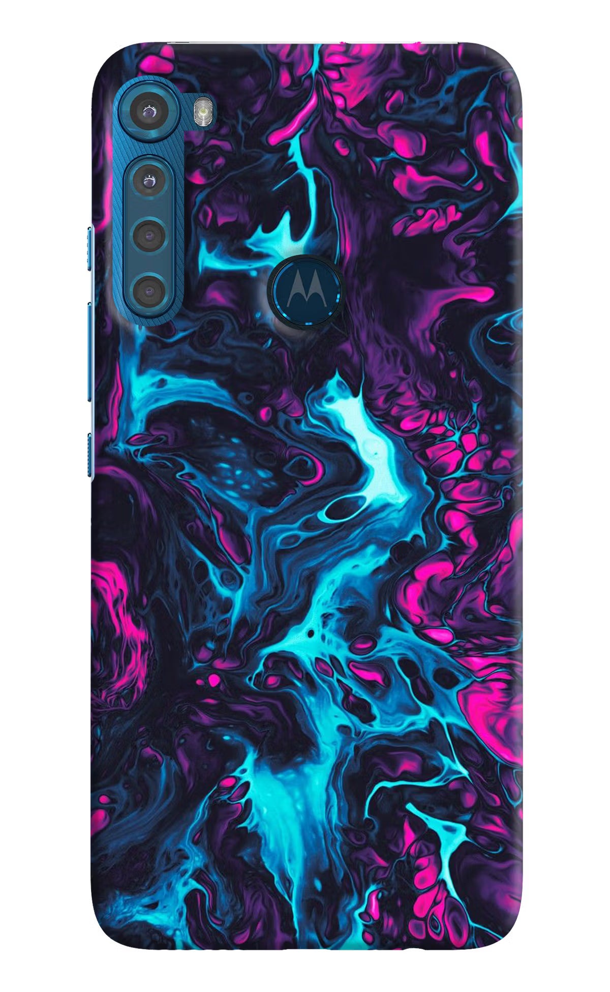 Abstract Motorola One Fusion Plus Hard Case Back Cover by Casekaro