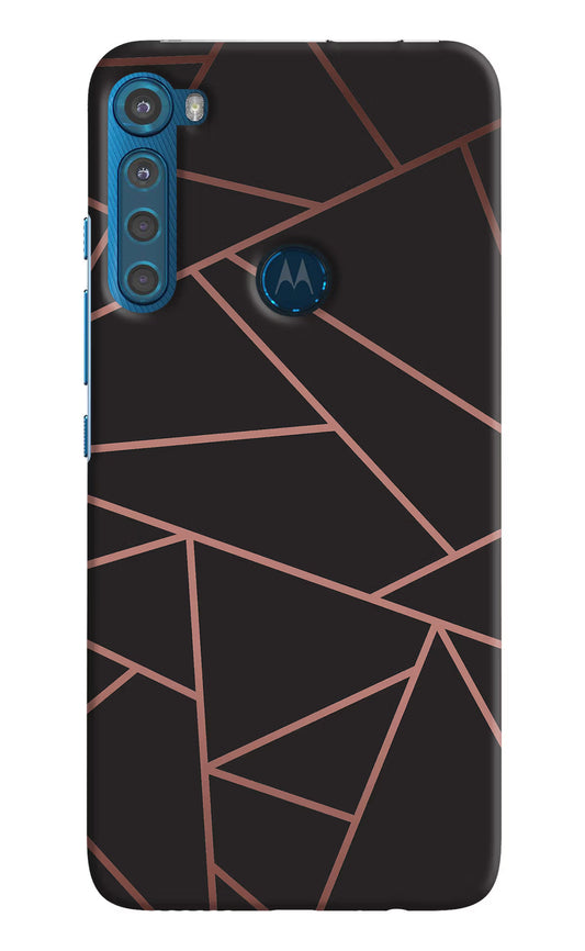 Geometric Pattern Motorola One Fusion Plus Hard Case Back Cover by Casekaro