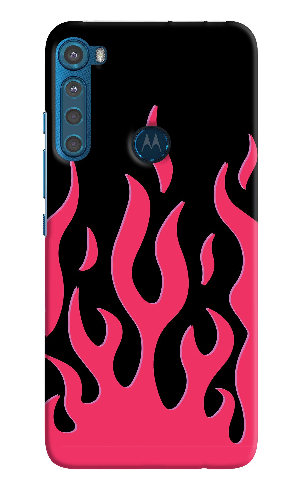 Fire Flames Motorola One Fusion Plus Hard Case Back Cover by Casekaro