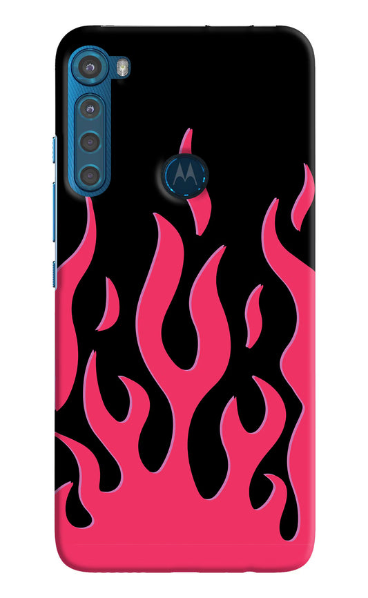 Fire Flames Motorola One Fusion Plus Hard Case Back Cover by Casekaro