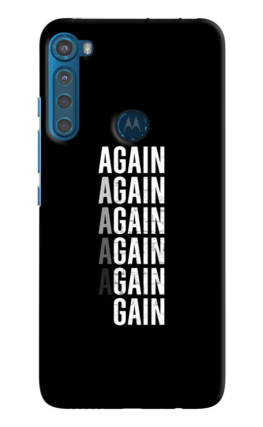 Again Again Gain Motorola One Fusion Plus Hard Case Back Cover by Casekaro