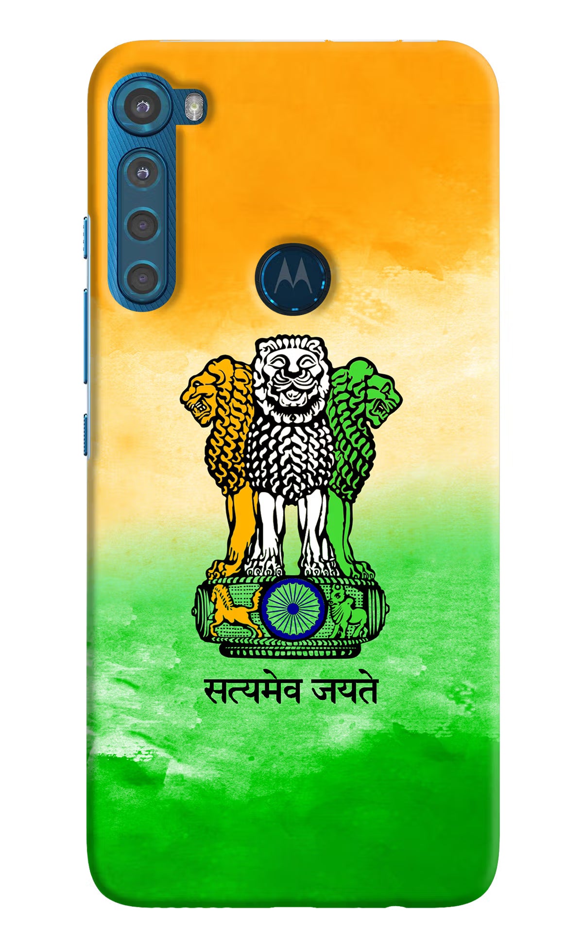Satyamev Jayate Flag Motorola One Fusion Plus Hard Case Back Cover by Casekaro