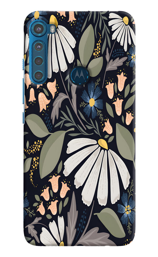 Flowers Art Motorola One Fusion Plus Hard Case Back Cover by Casekaro