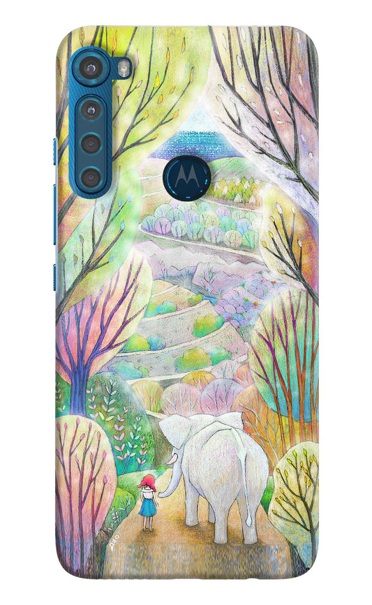 Nature Painting Motorola One Fusion Plus Hard Case Back Cover by Casekaro