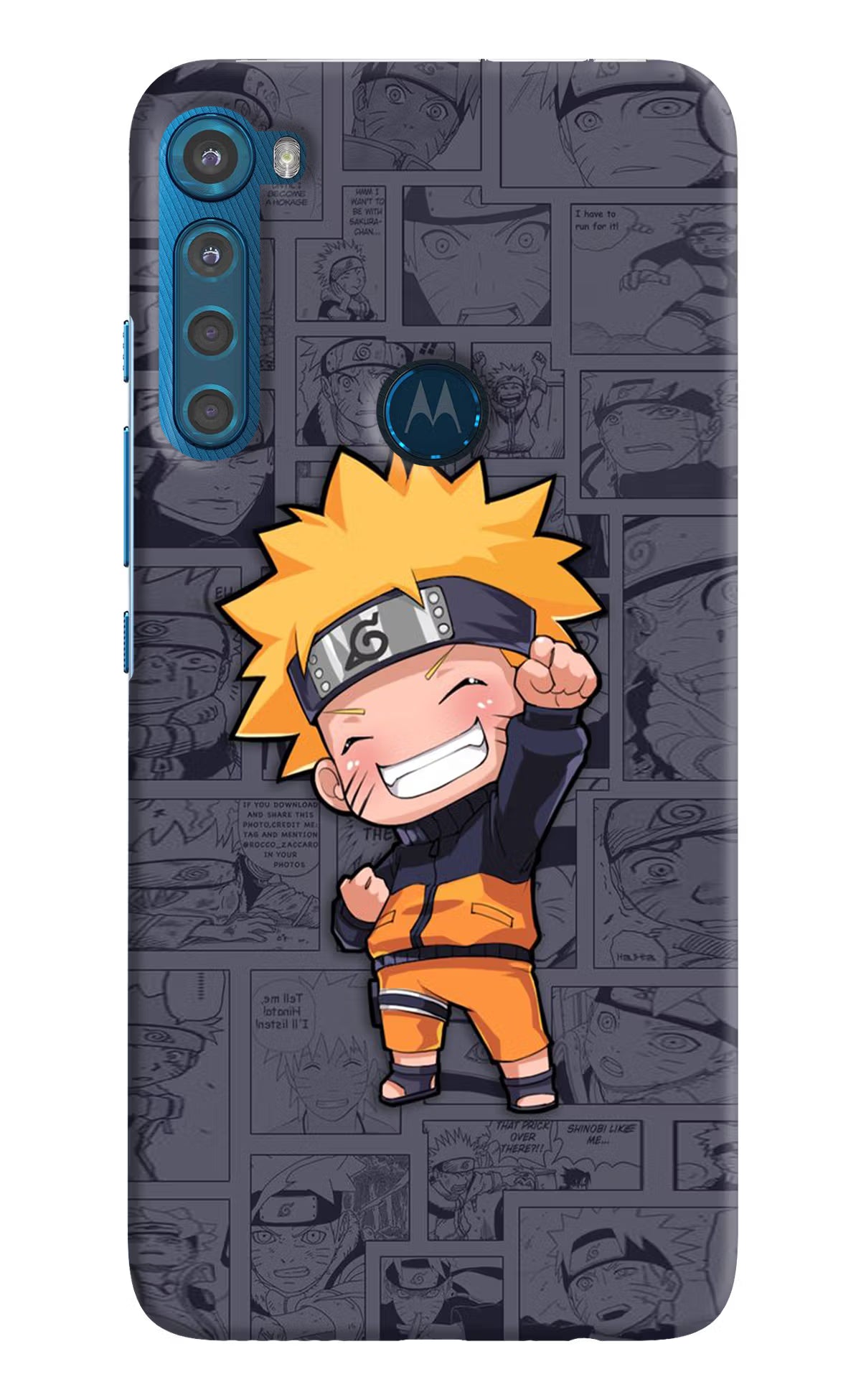 Chota Naruto Motorola One Fusion Plus Hard Case Back Cover by Casekaro
