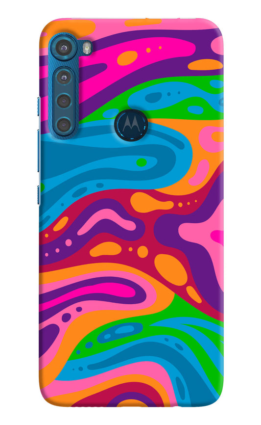Trippy Pattern Motorola One Fusion Plus Hard Case Back Cover by Casekaro