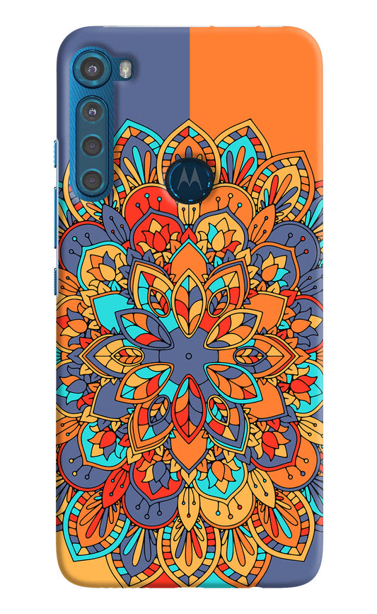 Color Mandala Motorola One Fusion Plus Hard Case Back Cover by Casekaro