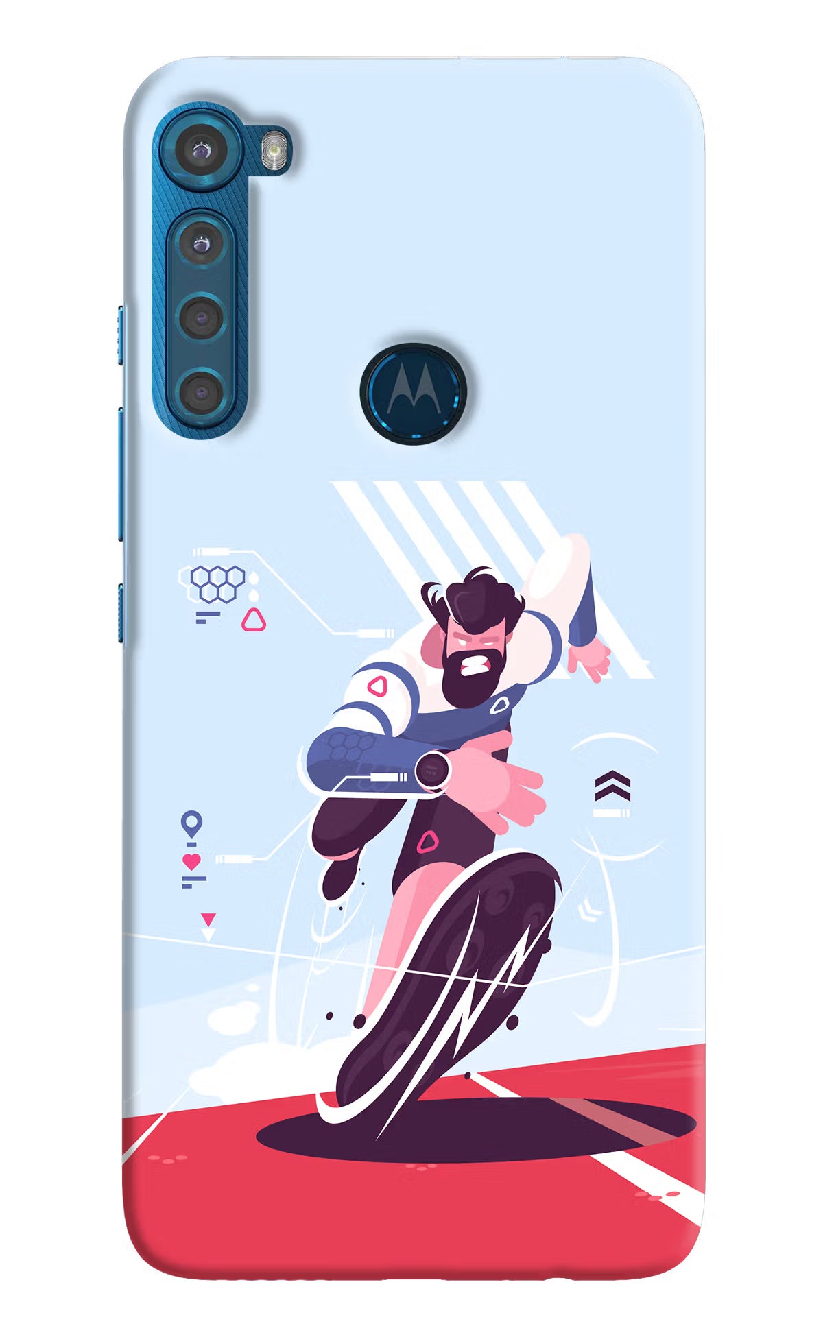 Run Pro Motorola One Fusion Plus Hard Case Back Cover by Casekaro