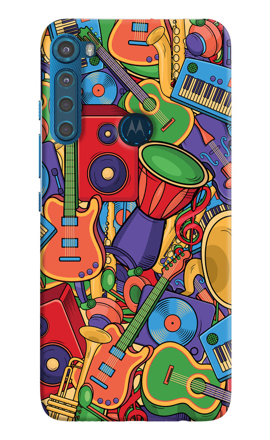 Music Instrument Doodle Motorola One Fusion Plus Hard Case Back Cover by Casekaro