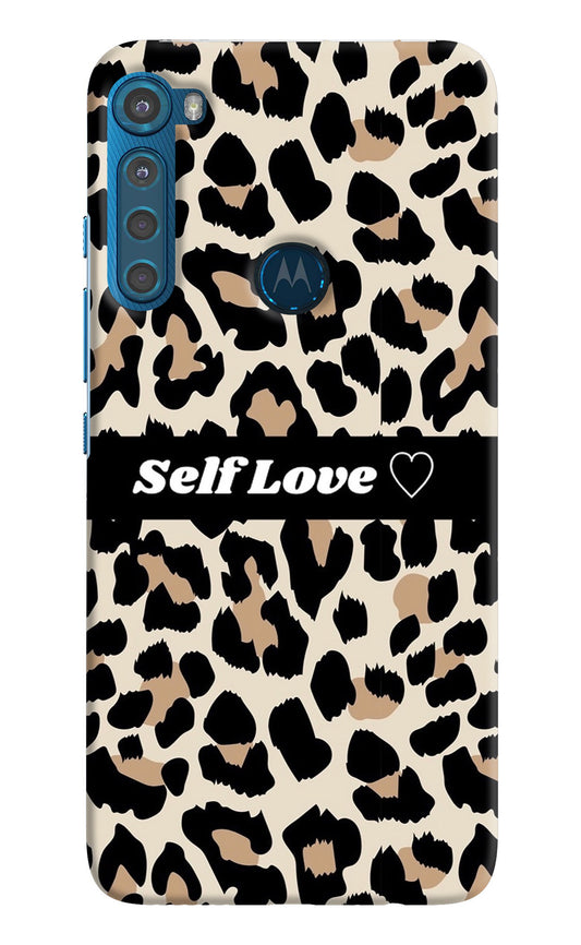 Leopard Print Self Love Motorola One Fusion Plus Back Cover