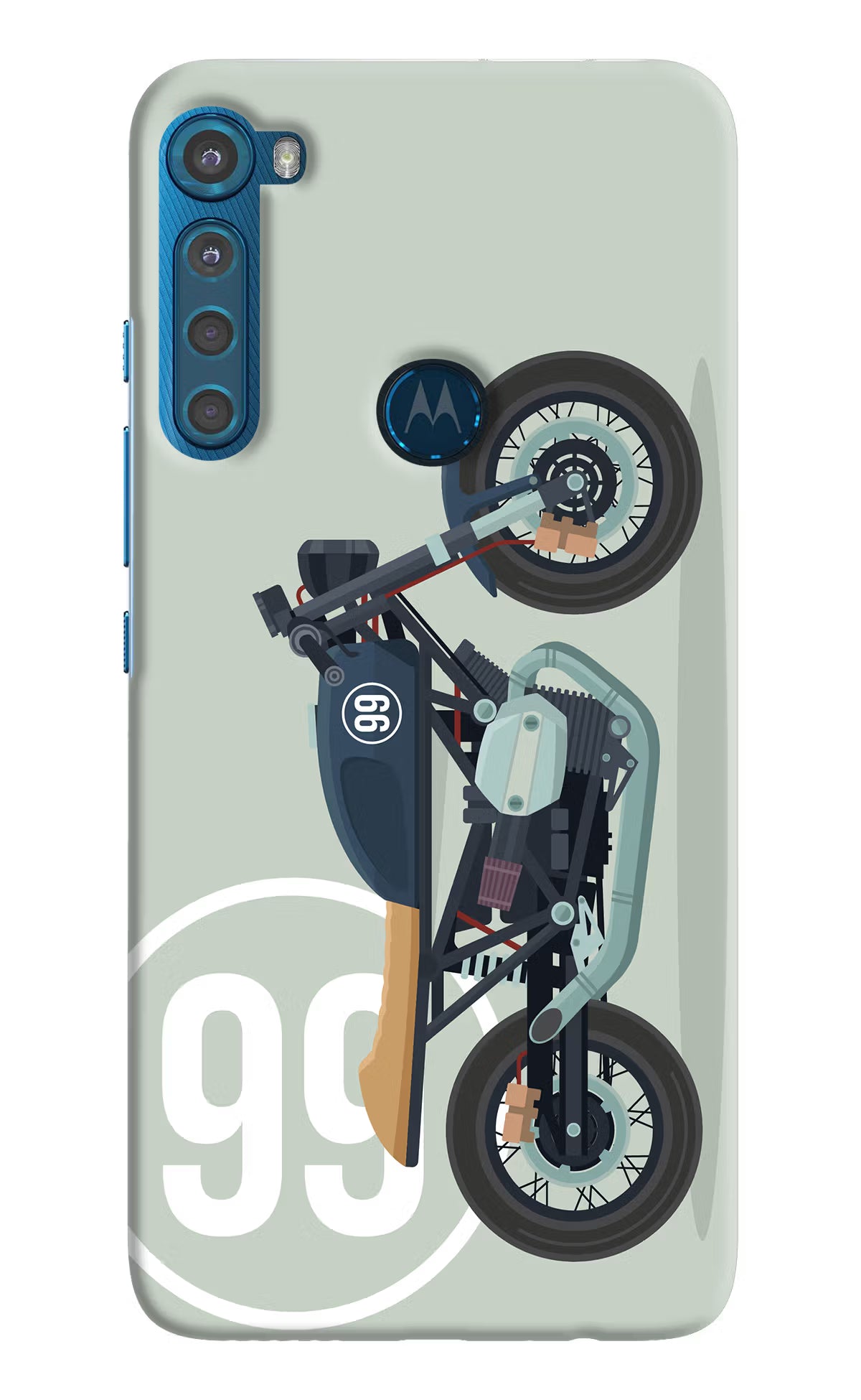 Classic Cafe Racer 99 Motorola One Fusion Plus Hard Case Back Cover by Casekaro
