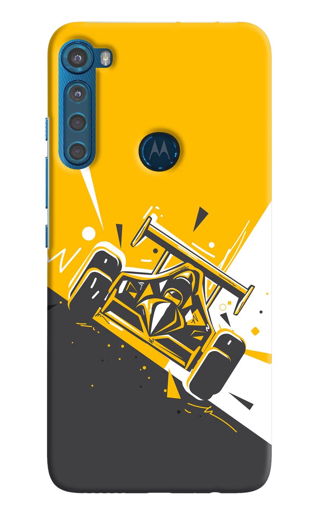 Track King Motorola One Fusion Plus Hard Case Back Cover by Casekaro