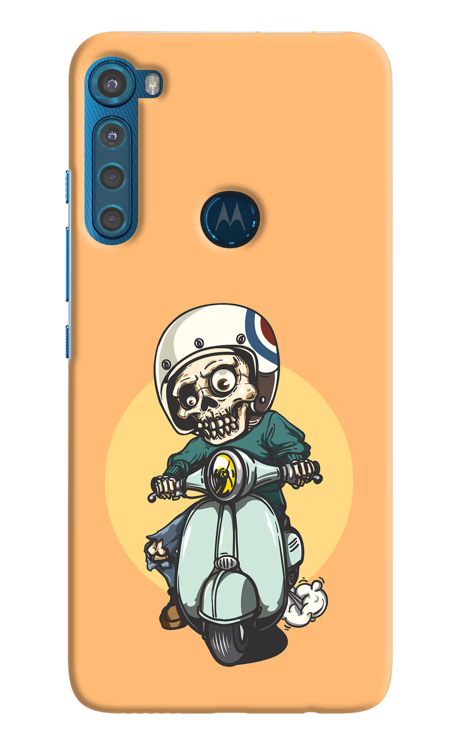 Undead Biker Motorola One Fusion Plus Back Cover, Hard case