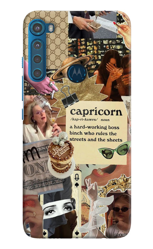 Capricorn Zodiac Motorola One Fusion Plus Hard Case Back Cover by Casekaro