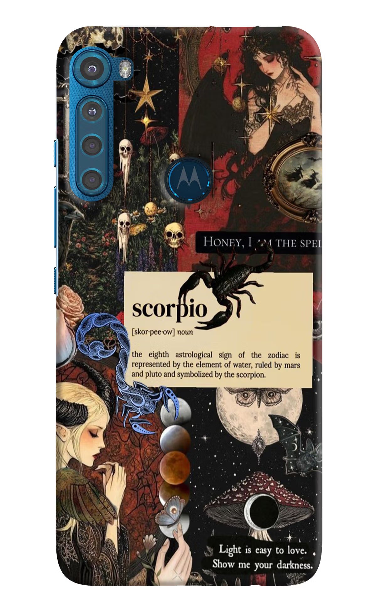 Scorpio Zodiac Motorola One Fusion Plus Hard Case Back Cover by Casekaro