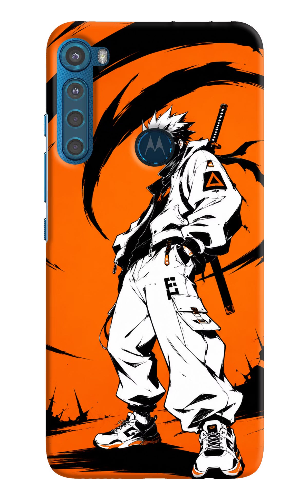 Street Samurai  Motorola One Fusion Plus Hard Case Back Cover by Casekaro