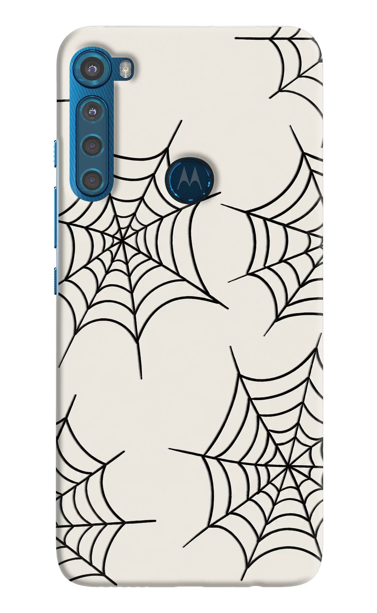 Spider Web Motorola One Fusion Plus Hard Case Back Cover by Casekaro