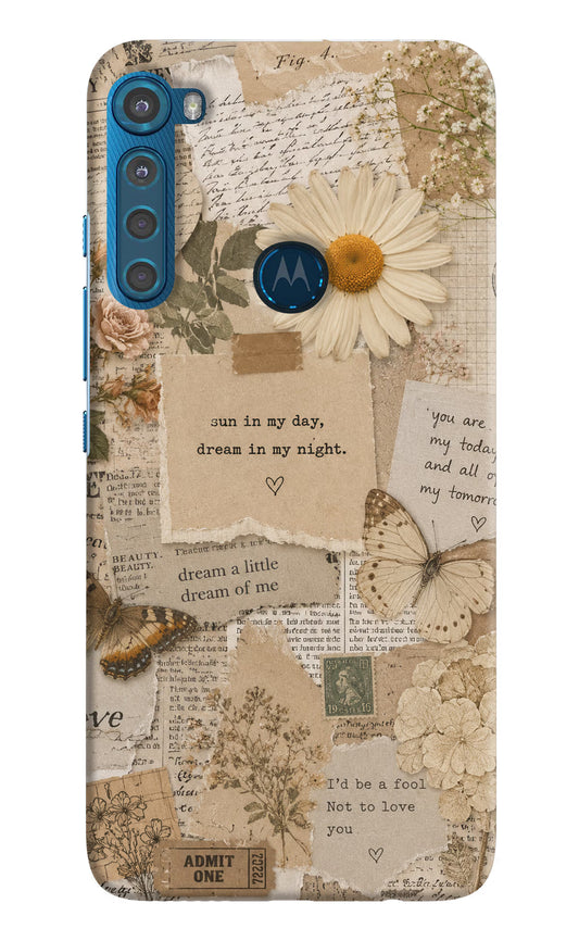 Vintage case Motorola One Fusion Plus Hard Case Back Cover by Casekaro