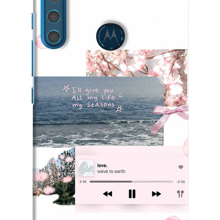 Wave to earth Motorola One Fusion Plus Hard Case Back Cover by Casekaro