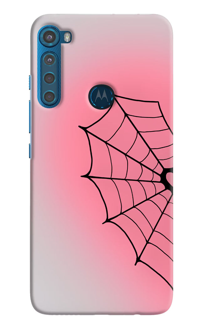 Pink Web Motorola One Fusion Plus Hard Case Back Cover by Casekaro