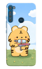 Tiger Treat Motorola One Fusion Plus Hard Case Back Cover by Casekaro