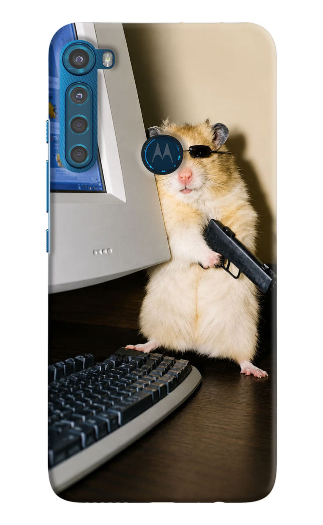 Hacker Hamster Motorola One Fusion Plus Hard Case Back Cover by Casekaro
