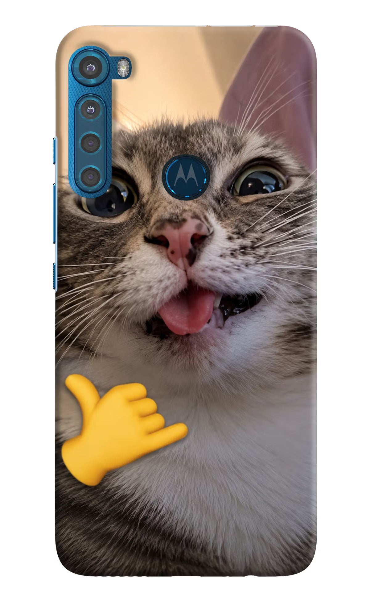 Silly Cat Call Motorola One Fusion Plus Back Cover