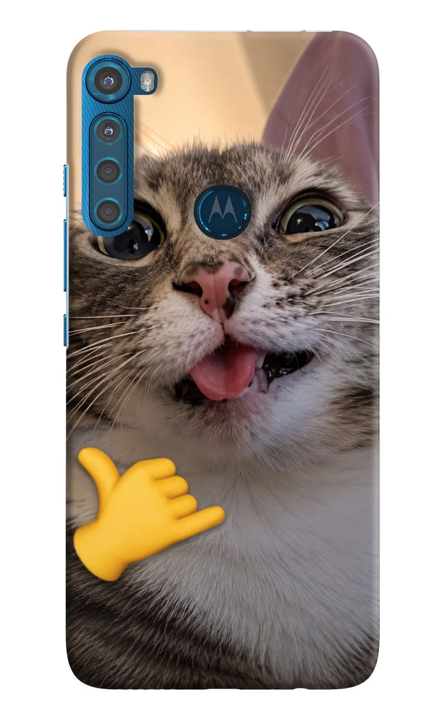 Silly Cat Call Motorola One Fusion Plus Hard Case Back Cover by Casekaro