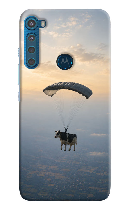 Skydiving Cow Motorola One Fusion Plus Hard Case Back Cover by Casekaro