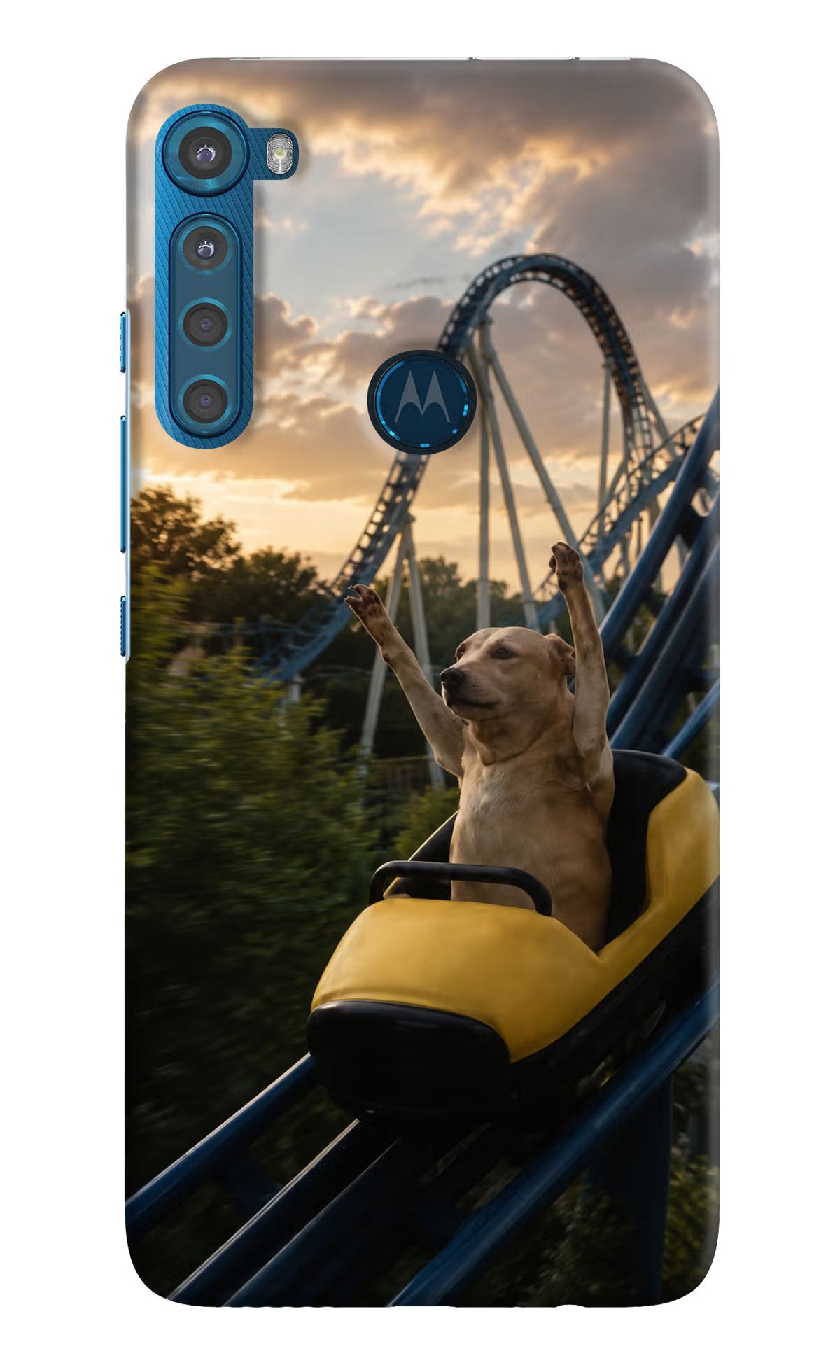 Rollercoaster Dog Motorola One Fusion Plus Back Cover