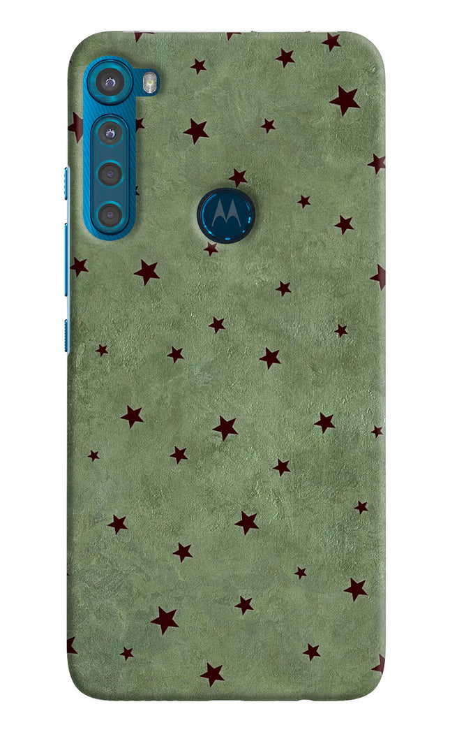 Green Stars Motorola One Fusion Plus Hard Case Back Cover by Casekaro