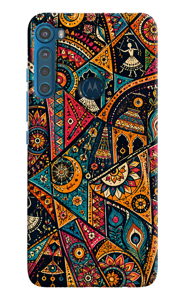 Folk Print Motorola One Fusion Plus Hard Case Back Cover by Casekaro