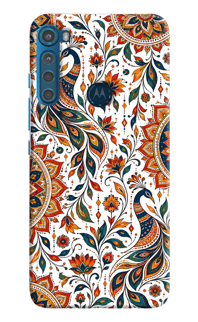 White Mayura Motorola One Fusion Plus Hard Case Back Cover by Casekaro
